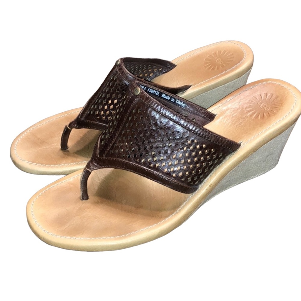 Ugg Australia Solena Brown Wedge Sandals